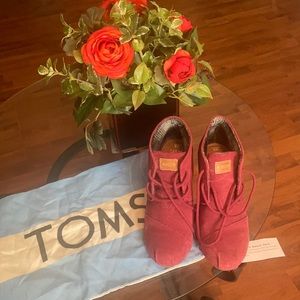 Toms wedge suede ankle boots